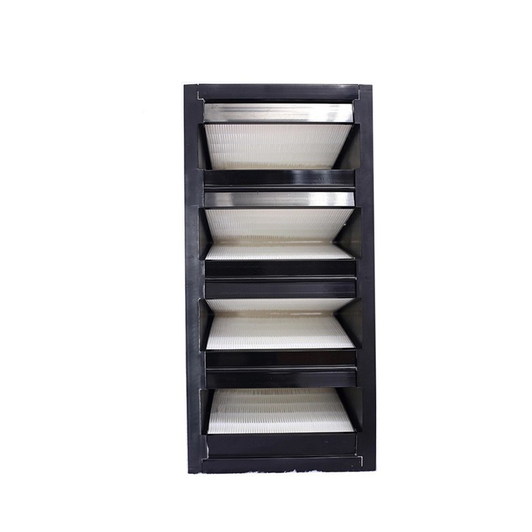 Hepa W V Shape Air Filter 99.99% Bank Type Glassfiber Media Replacement Filter For HVAC System